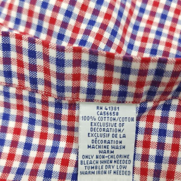 Ralph Lauren Gingham Check Button-Down Shirt Large  Mens Red & Blue - Picture 5 of 8